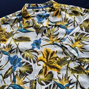 Tommy Bahama XL Artist Series 2021 Hawaiian Shirt Tropical Floral Camp